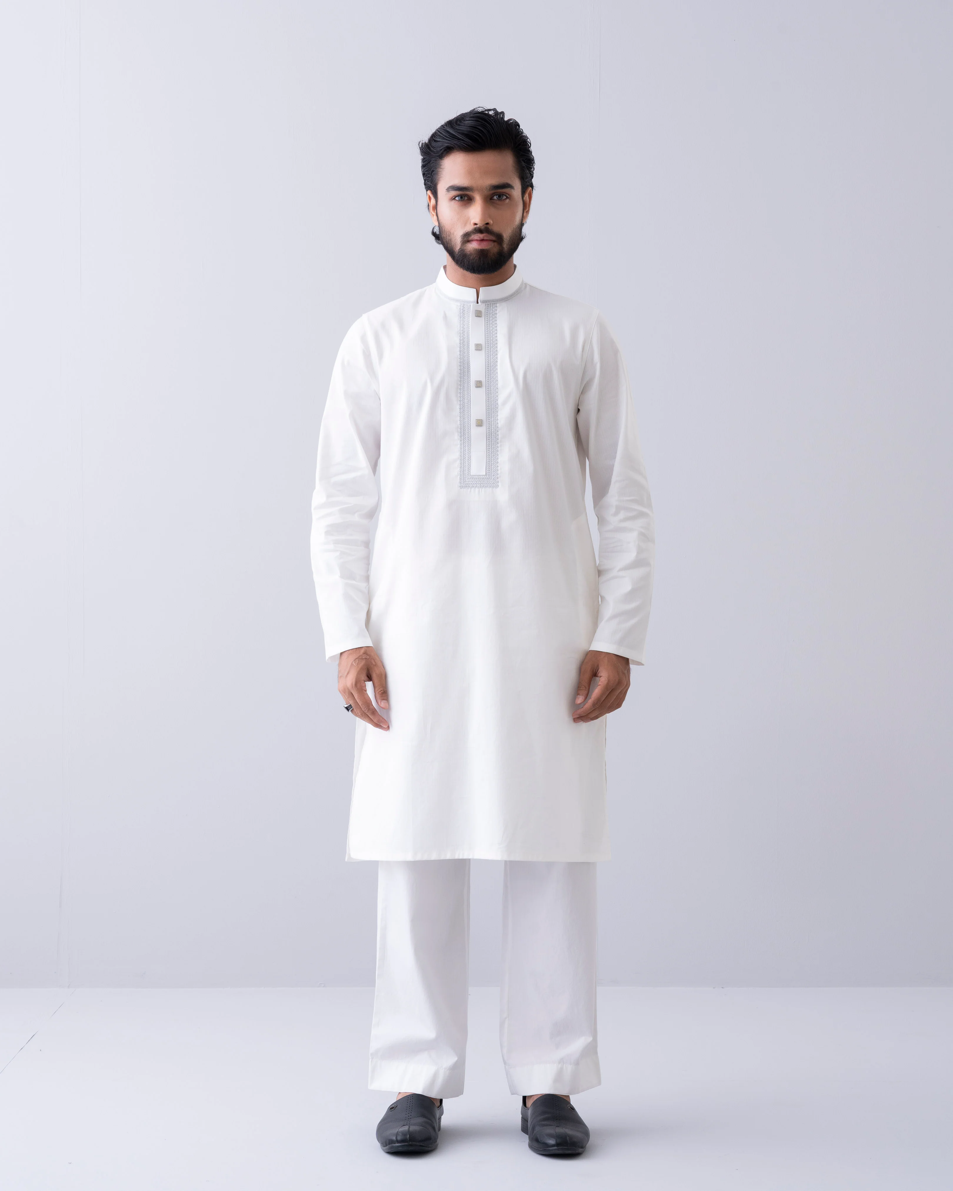 Regular Fit Embroidered Semi-Formal Panjabi
